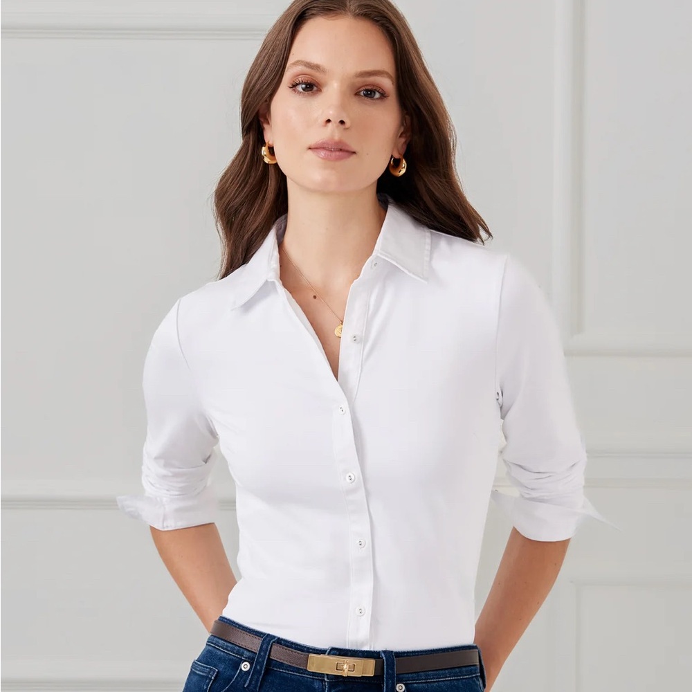 J. McLaughlin Betty White Collared Button Down Shirt